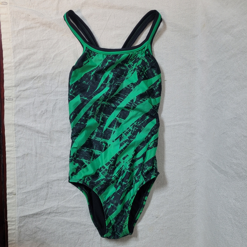 Dolfin XtraSleek Eco Women's Sliver DBX Back One Piece Swimsuit, Womens Size 26